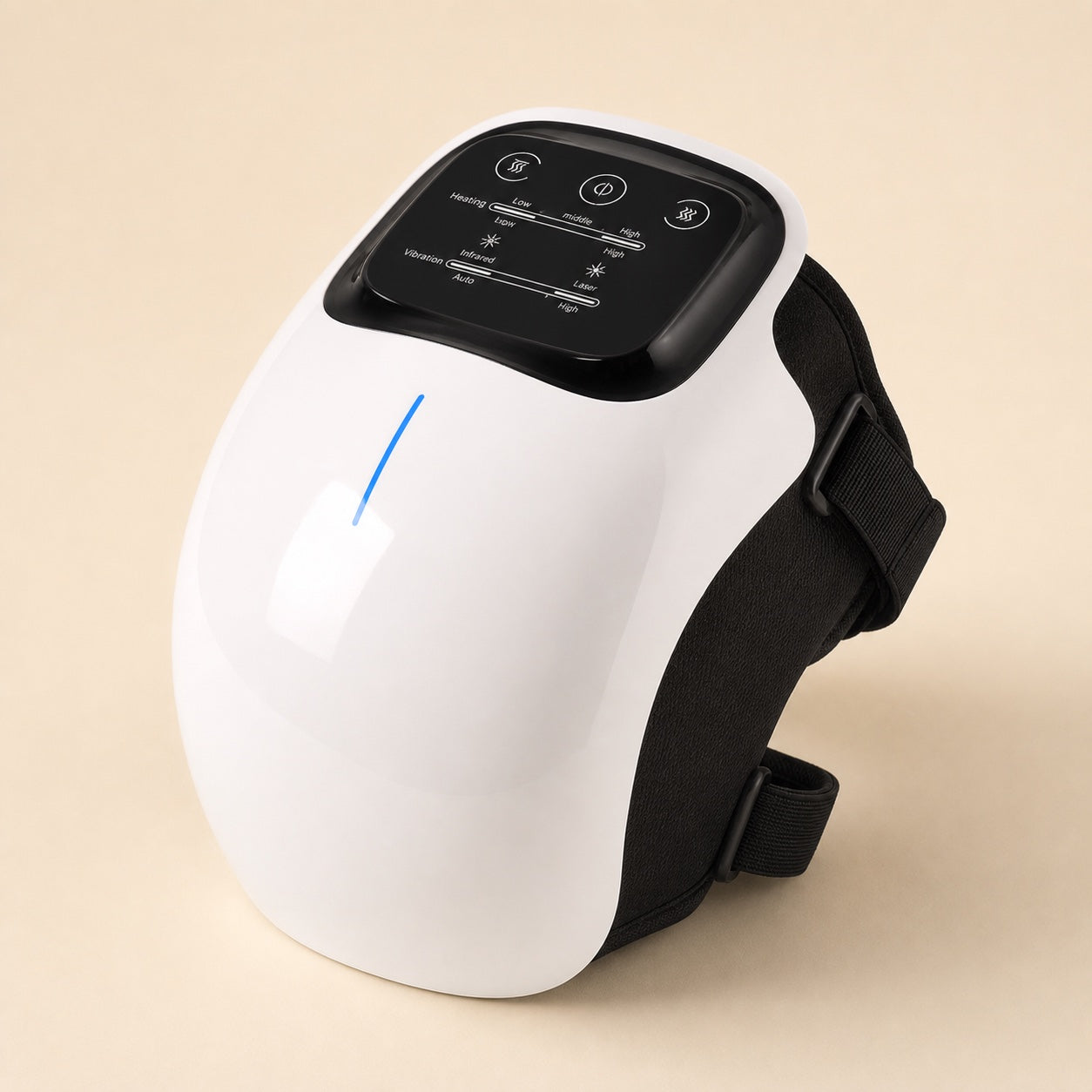 Kneova knee massager in a warm ivory studio